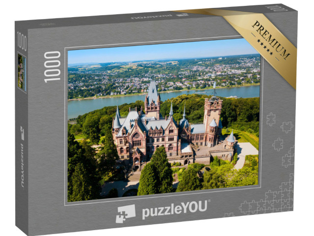 Puzzle 1000 pezzi „Castello di Drachenburg, vicino a Bonn, a Königswinter sul Reno, Germania“