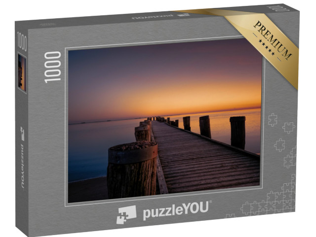 Puzzle 1000 pezzi „Tramonto vicino a Föhr, Mare del Nord, Germania“