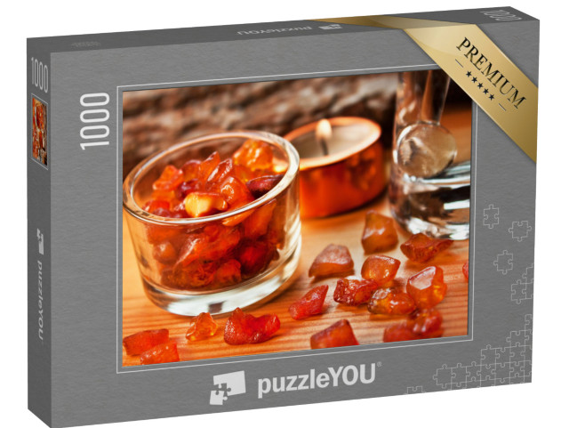 Puzzle 1000 pezzi „Candela, acqua, ambra“