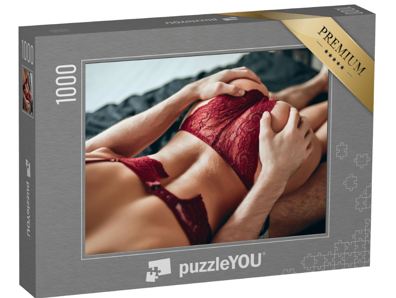 Puzzle 1000 pezzi „Coppia appassionata che fa l'amore a letto“