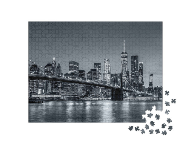 Puzzle 1000 pezzi „New York: lo skyline di Manhattan“