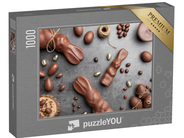 Puzzle 1000 pezzi „Deliziosi coniglietti di Pasqua al cioccolato“