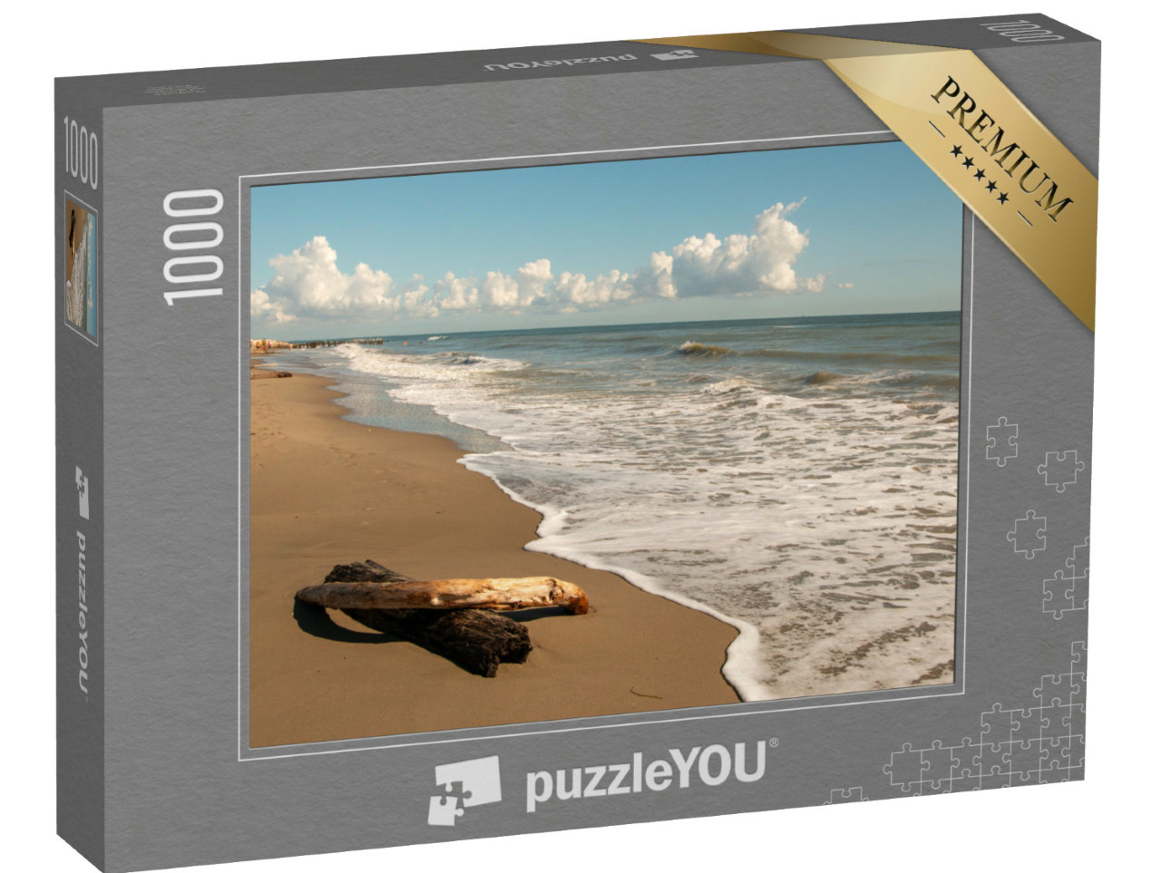 Puzzle 1000 pezzi „Lidi di Comacchio Adriastrand und Park Po-Delta Sturm im Sommer Emilia Romagna“