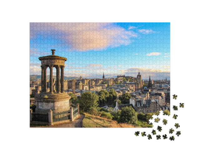 Puzzle 1000 pezzi „Lo skyline di Edimburgo: vista da Calton Hill“