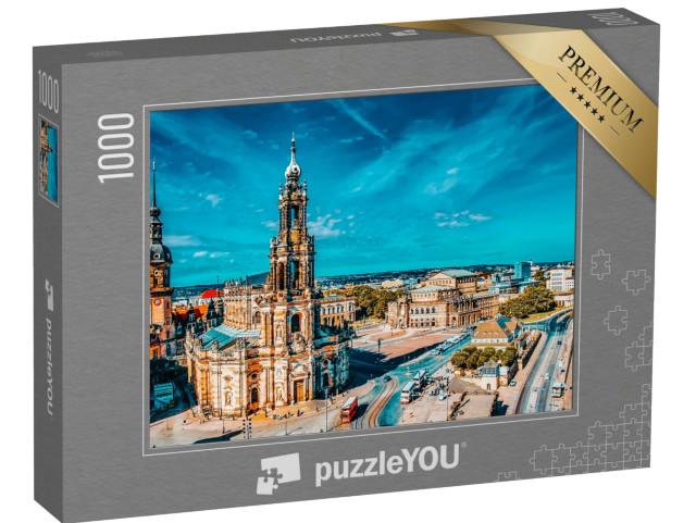 Puzzle 1000 pezzi „Piazza del Teatro nel centro storico di Dresda, Germania“