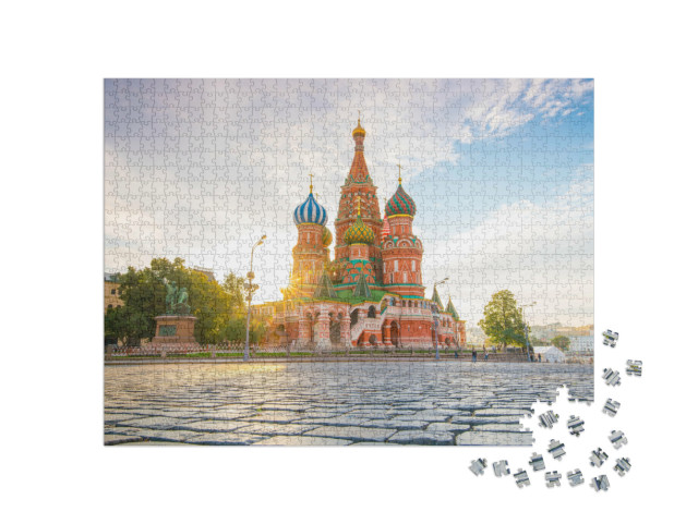 Puzzle 1000 pezzi „La Cattedrale di San Basilio sulla Piazza Rossa di Mosca“