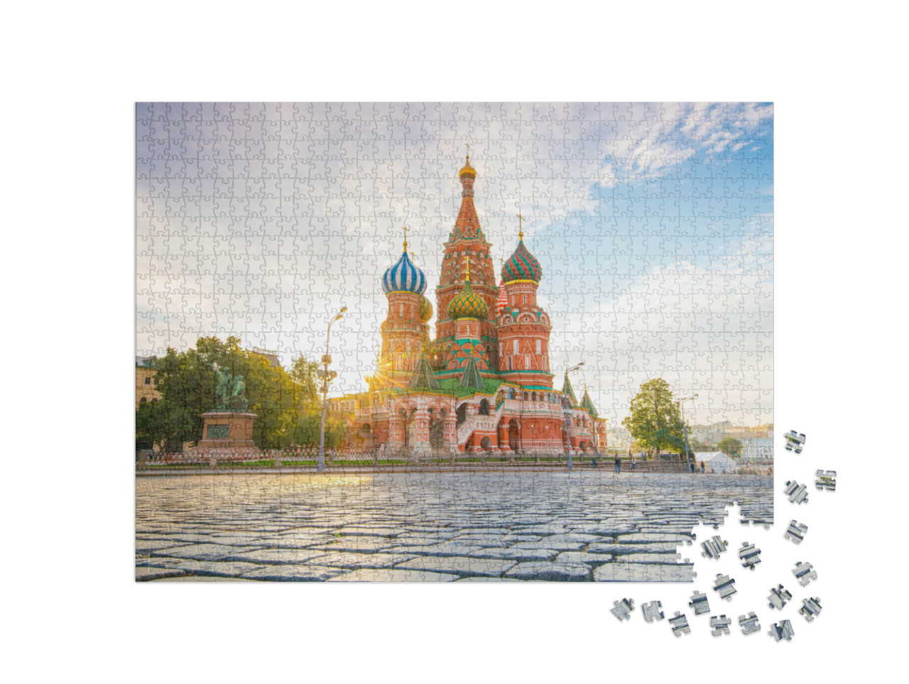 Puzzle 1000 pezzi „La Cattedrale di San Basilio sulla Piazza Rossa di Mosca“