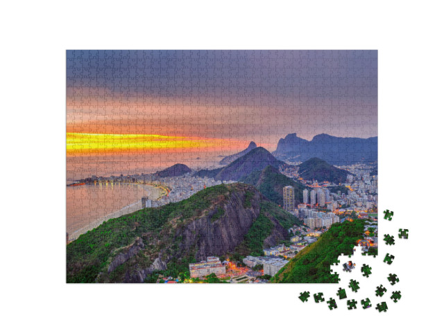 Puzzle 1000 pezzi „Copacabana e Botafogo, Rio de Janeiro“