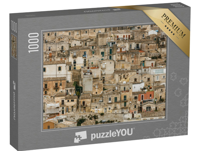 Puzzle 1000 pezzi „Veduta urbana di Modica, città della provincia di Ragusa, in Sicilia, Italia meridionale.“