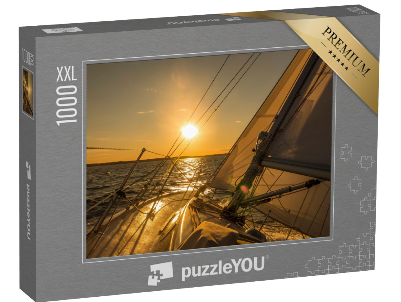 Puzzle 1000 pezzi XXL „Barca a vela al tramonto“
