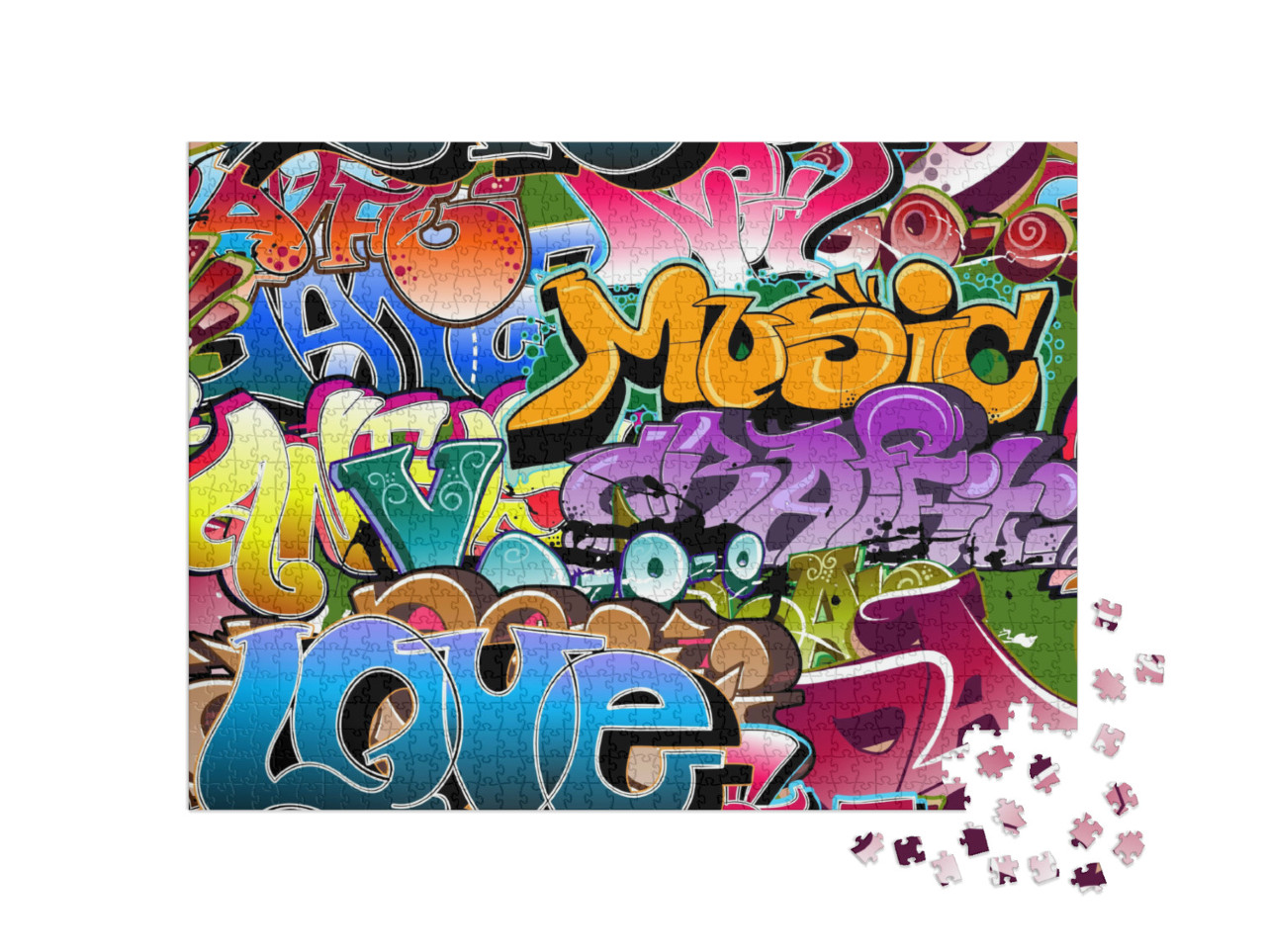 Puzzle 1000 pezzi „Graffiti colorati“