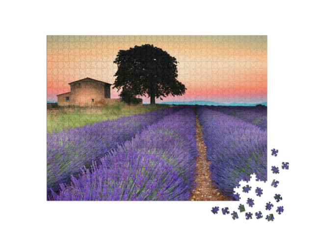 Puzzle 1000 pezzi „Tramonto sulla Provenza, Francia“