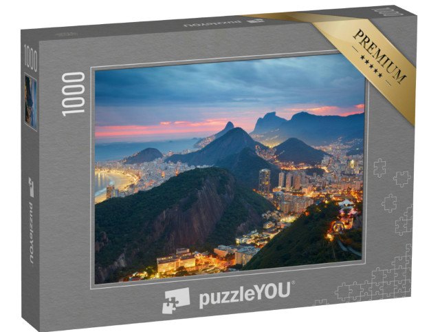 Puzzle 1000 pezzi „Vista notturna di Rio de Janeiro, Brasile“