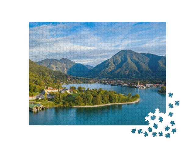 Puzzle 1000 pezzi „Il lago Tegernsee nelle Alpi bavaresi“