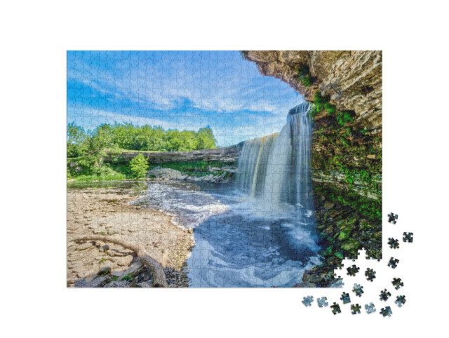 Puzzle 1000 pezzi „Cascata di Jagala nell'Estonia settentrionale“