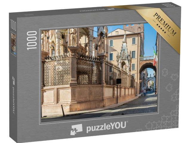 Puzzle 1000 pezzi „Monumento funerario gotico delle Tombe Scaligere (Arche Scaligere) - XIV secolo - Verona“