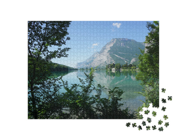Puzzle 1000 pezzi „Lago di Toblino con castello“