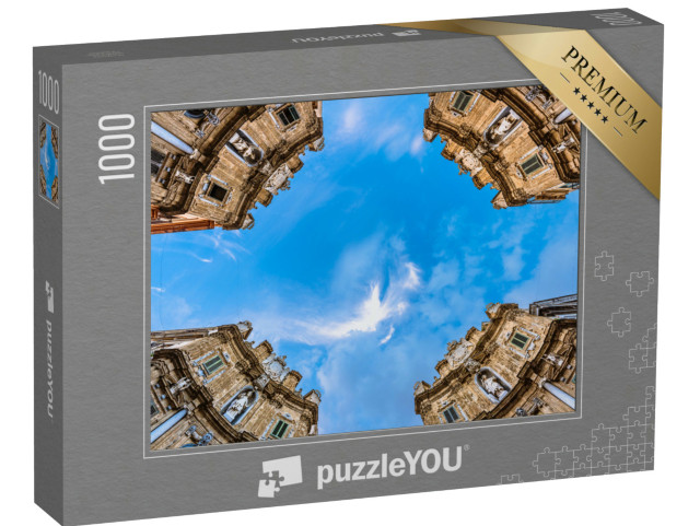 Puzzle 1000 pezzi „Piazza Quattro Angoli nota come Quattro Canti Palermo, Sicilia, Italia“