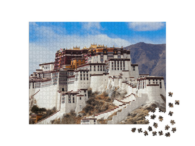 Puzzle 1000 pezzi „L'imponente Palazzo Potala in Tibet“