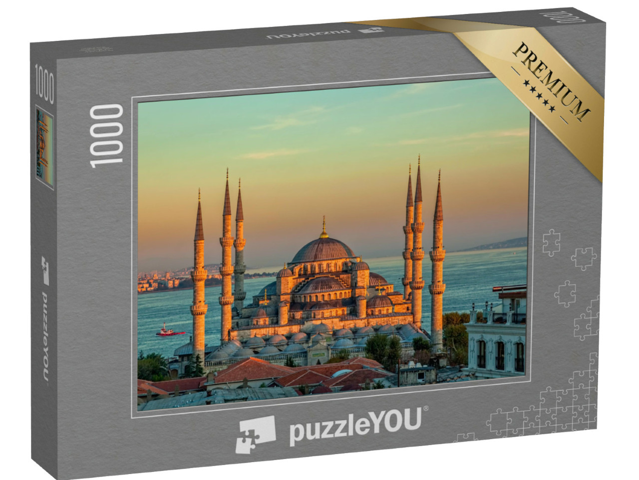 Puzzle 1000 pezzi „La Moschea Blu al tramonto, Istanbul“