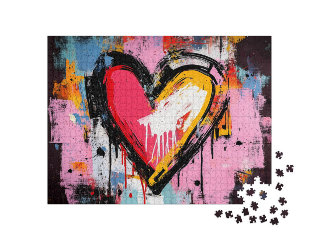 Puzzle 1000 pezzi „Cuore Graffiti“