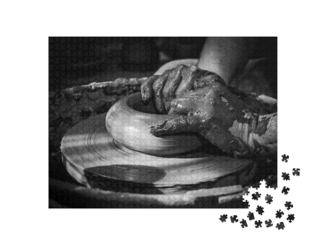 Puzzle 1000 pezzi „Ceramiche, bianco e nero“