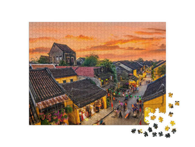 Puzzle 1000 pezzi „Vista su Hoi An, l'antica città del Vietnam“