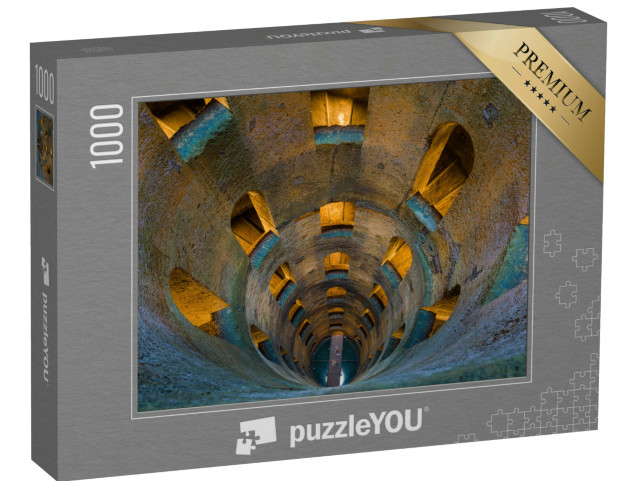 Puzzle 1000 pezzi „Pozzo di San Patrizio, storica fontana rinascimentale costruita dal Sangallo, Orvieto, Umbria, Italia“
