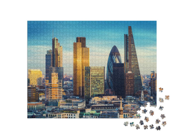 Puzzle 1000 pezzi „Il quartiere delle banche nel centro di Londra, Inghilterra“