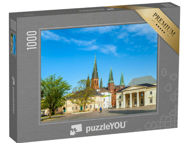 Puzzle 1000 pezzi „Castello e chiesa di Oldenburg, Bassa Sassonia, Germania“