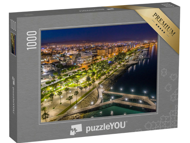 Puzzle 1000 pezzi „Lungomare di Limassol di notte, Cipro“