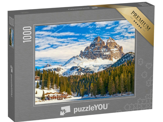 Puzzle 1000 pezzi „Tre cime dal Lago di Misurina nelle Dolomiti“
