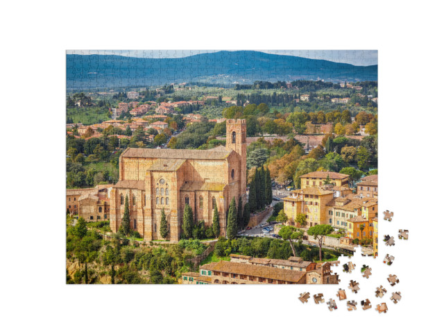 Puzzle 1000 pezzi „Veduta aerea di Siena, Italia“
