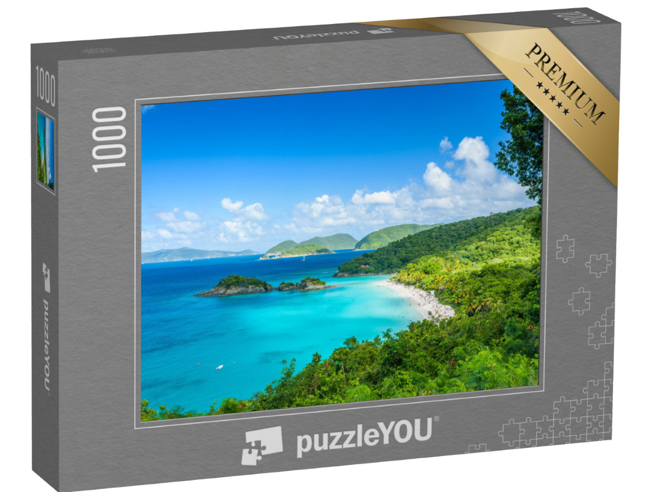 Puzzle 1000 pezzi „Trunk Bay, St. John, Isole Vergini Americane“