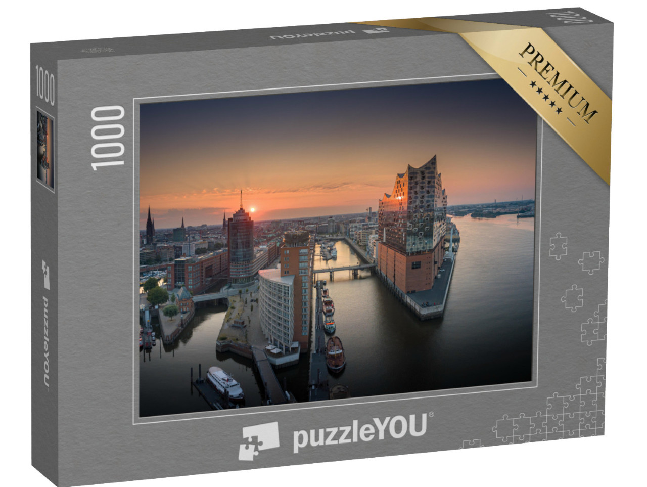 Puzzle 1000 pezzi „Alba su Amburgo“