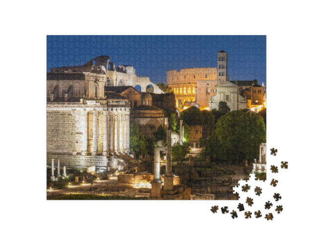 Puzzle 1000 pezzi „Roma di notte Fori Imperiali“