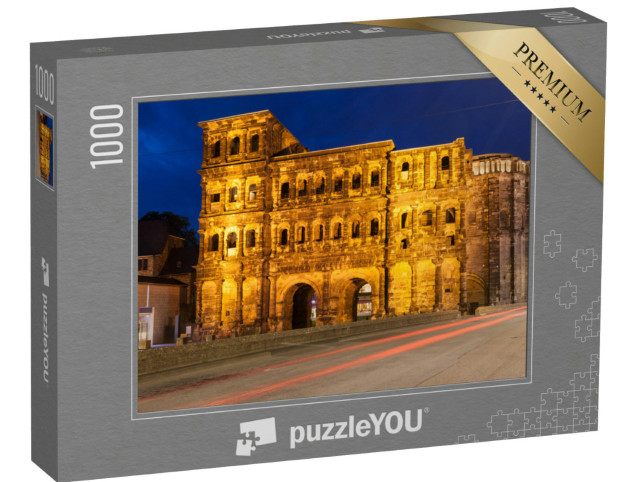 Puzzle 1000 pezzi „Porta romana di Trier di notte, Renania-Palatinato“