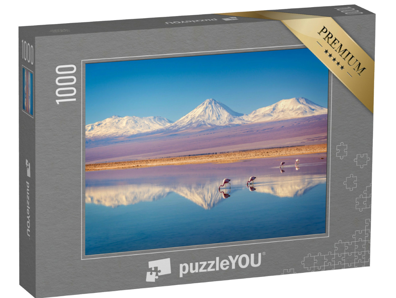 Puzzle 1000 pezzi „Il vulcano Licancabur innevato sulle Ande, Cile“