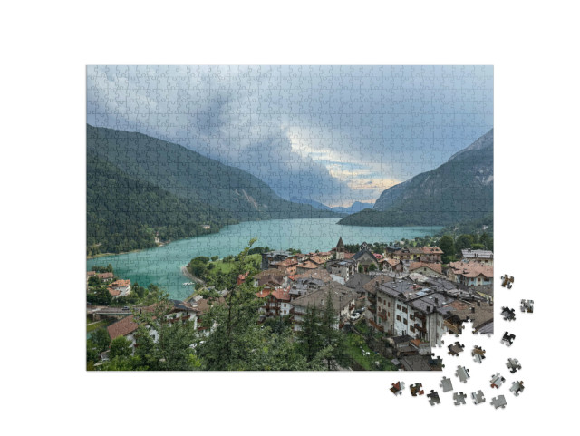 Puzzle 1000 pezzi „Lago di Molveno nelle Dolomiti“