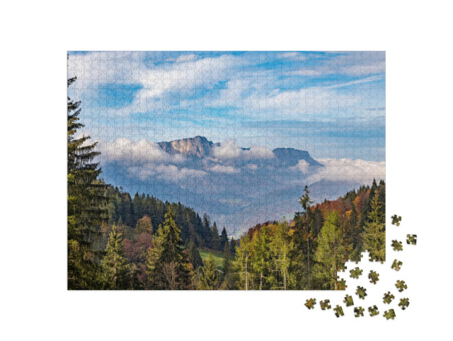 Puzzle 1000 pezzi „Vista sulle montagne dello Jennerberg, Berchtesgadener Land“