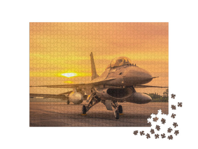 Puzzle 1000 pezzi „Aerei militari in pista“