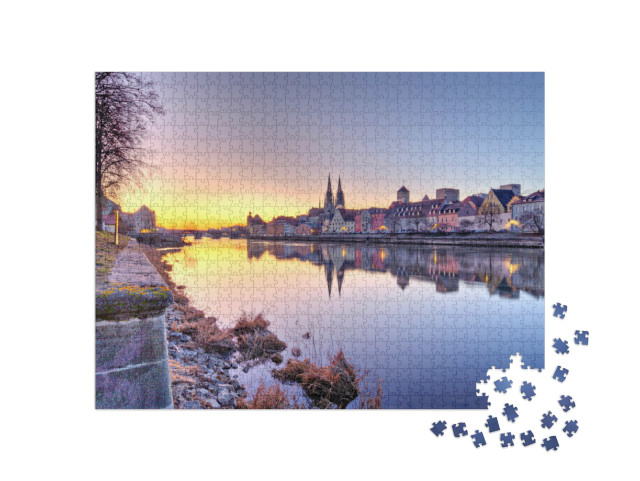 Puzzle 1000 pezzi „Vista della cattedrale, Ratisbona“