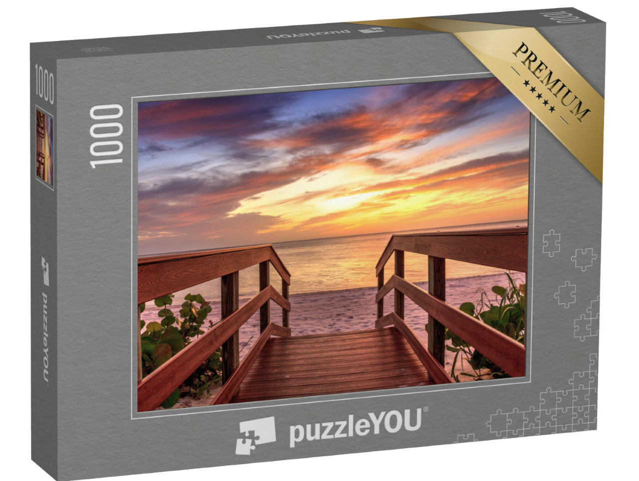 Puzzle 1000 pezzi „Tramonto sulla costa di Naples, Florida“