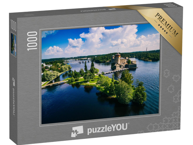 Puzzle 1000 pezzi „Splendido paesaggio del castello di Olavinlinna a Savonlinna, Finlandia“