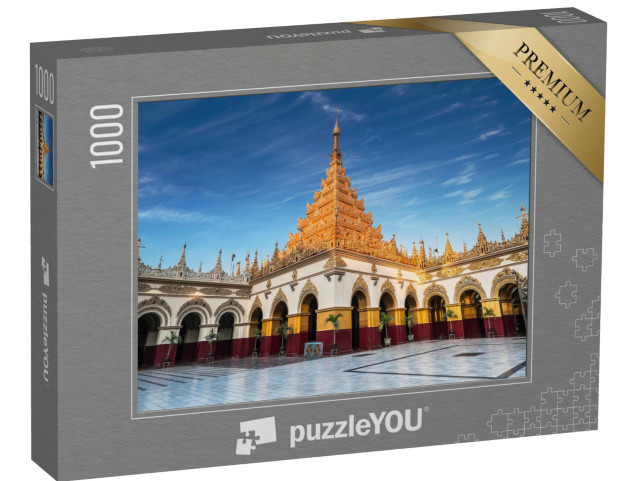 Puzzle 1000 pezzi „L'impressionante architettura del tempio buddista di Mandalay, Myanmar“