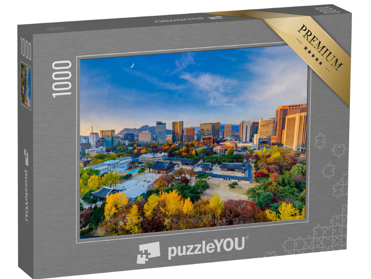 Puzzle 1000 pezzi „Autunno al Palazzo Deoksugung, Seul, Corea del Sud“