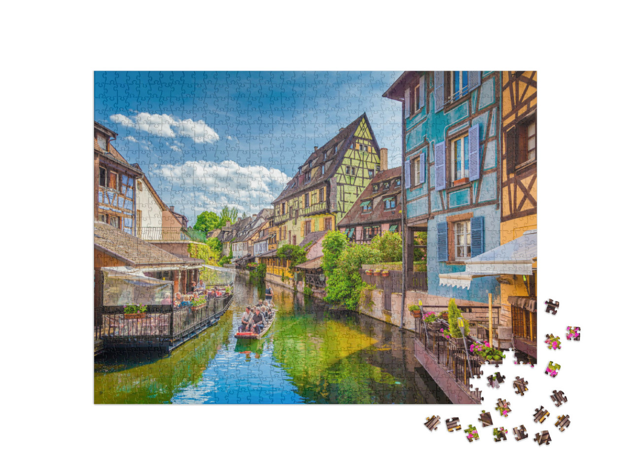 Puzzle 1000 pezzi „Piccola Venezia: città storica di Colmar in Alsazia“