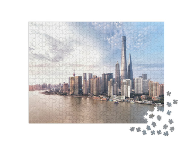 Puzzle 1000 pezzi „Skyline di Shanghai“