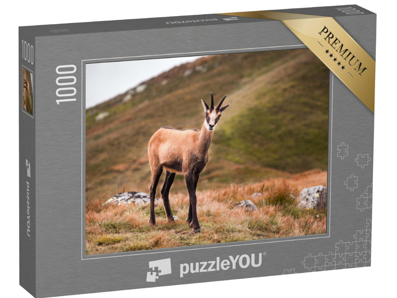 Puzzle 1000 pezzi „Camoscio in montagna, Bassi Tatra, Slovacchia“