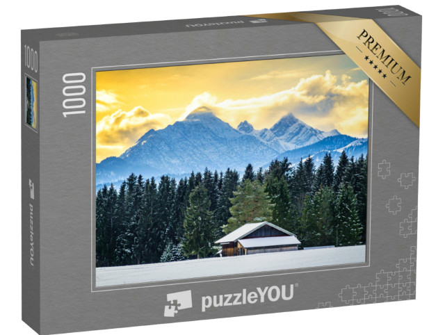 Puzzle 1000 pezzi „I monti Karwendel e Wetterstein vicino a Wallgau, Germania“